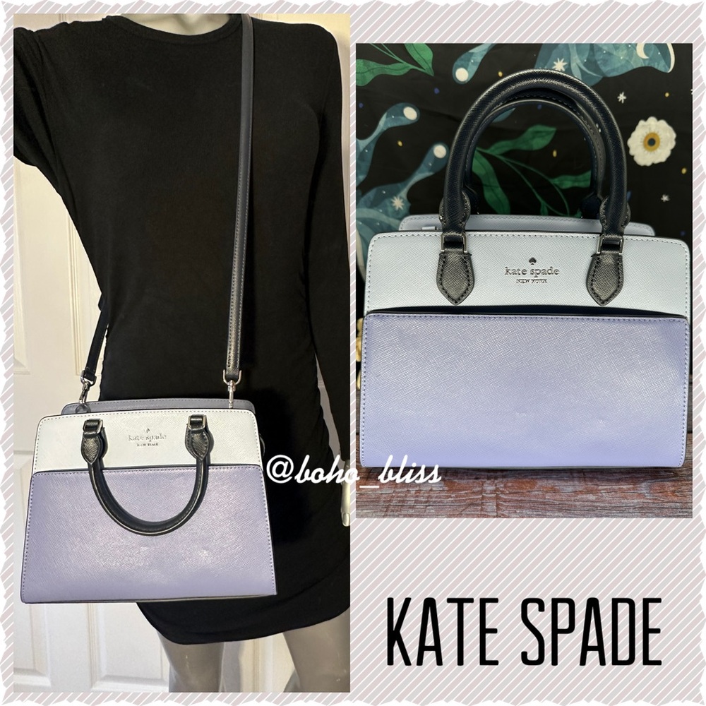 KATE SPADE | Two Tone Blue Leather Handbag with Crossbody
Option NWT